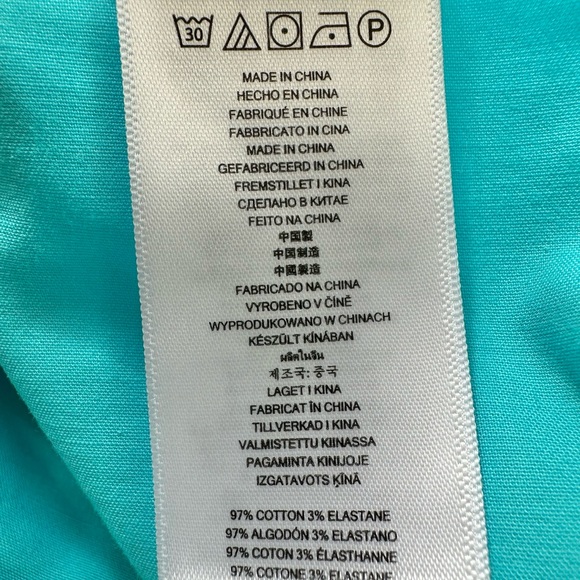 Michael Michael Kors Turquoise Flat Front Shorts Belted Size 12 - Picture 6 of 9